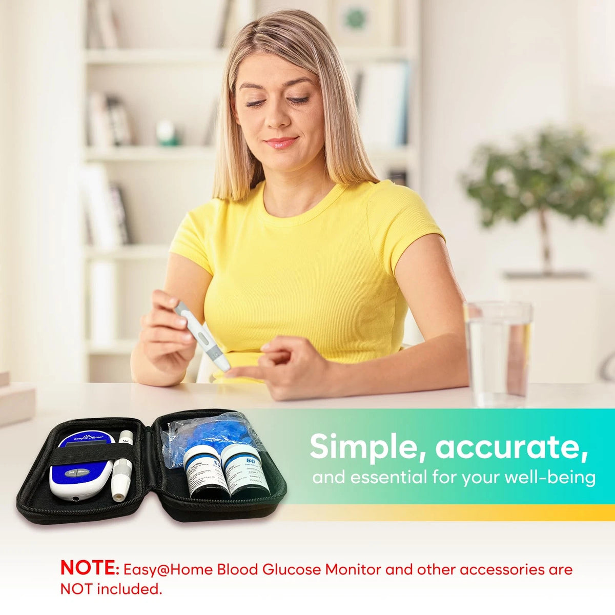 Easy@Home Blood Glucose Test Strips for 100