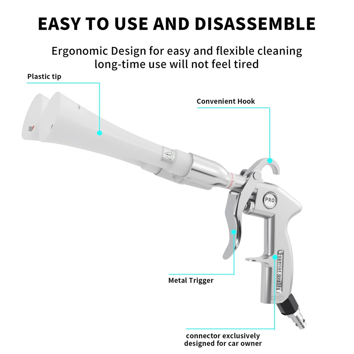 GOCCIDA Tornado Car Cleaning Gun Interior Dust Cleaner Blower