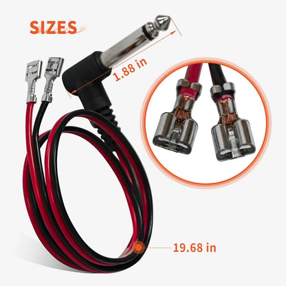 003-8566-049 Replacement 1/4-Inch Internal Speaker Cable 13.5 inches, black