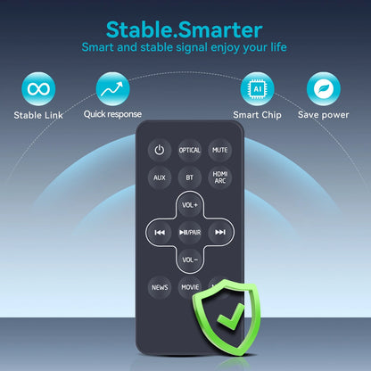 Remote Control For Medion P64150 2-in-1 convertible Bluetooth TV Soundbar