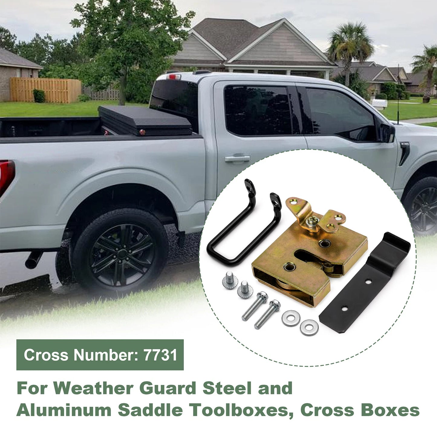 7731 Truck Lid Latch Striker Kit For Weather Guard Aluminum Box