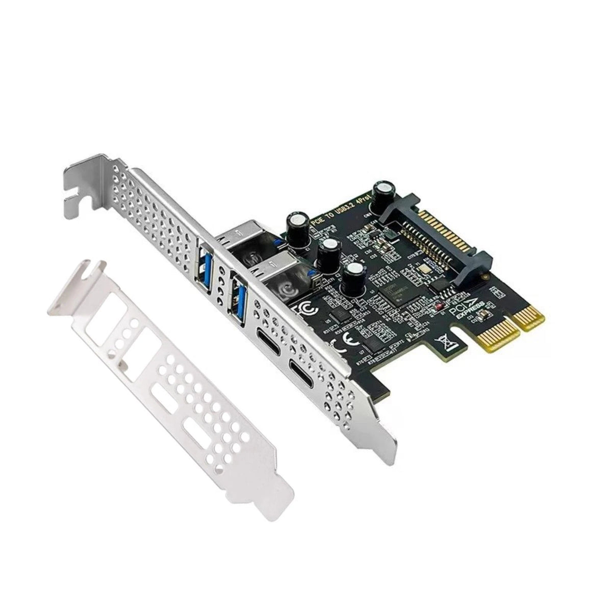 PCI Express to USB PCIE Adapter Card Apply Dual Protection for Device Safety
