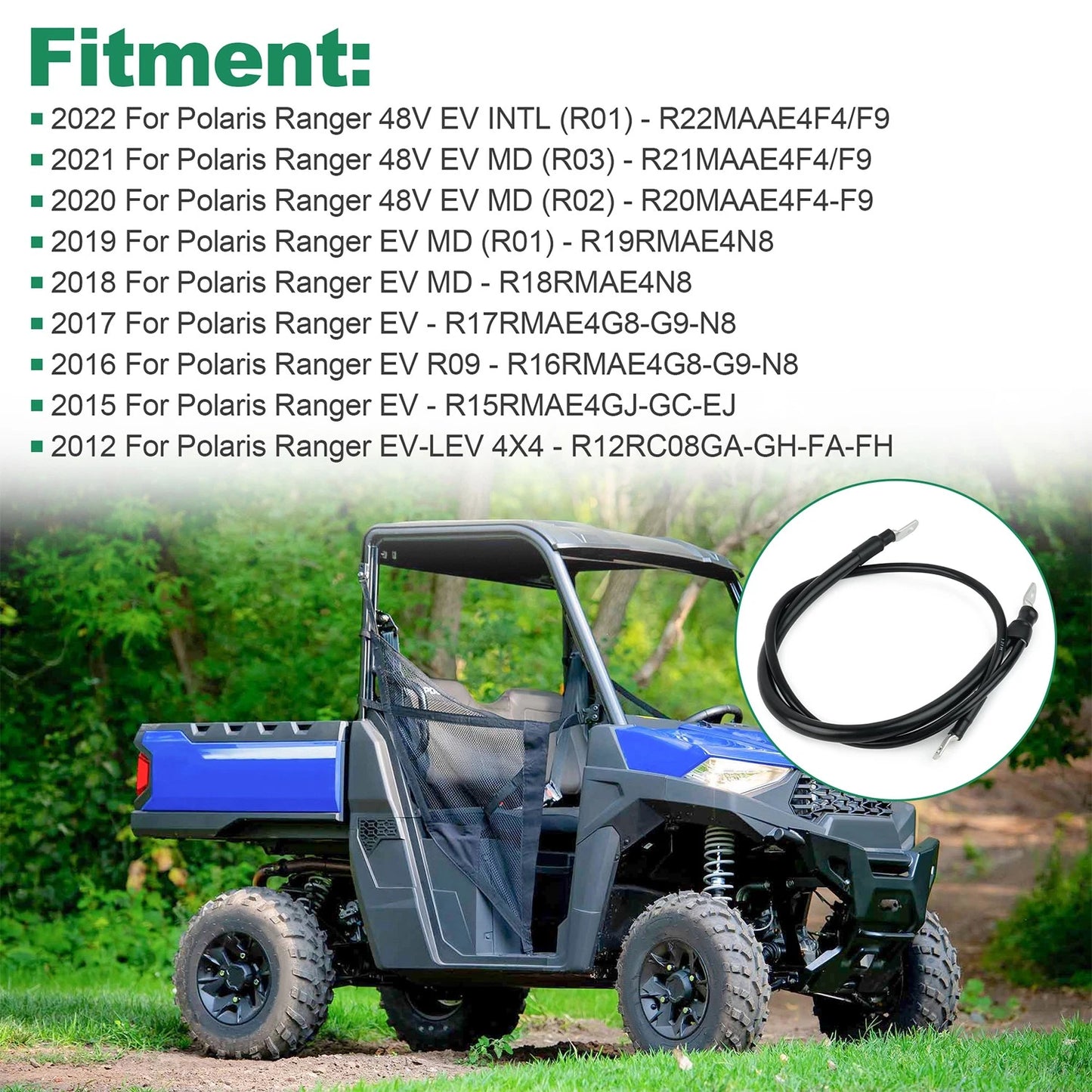4013583 Battery Positive Cable For Polaris Ranger EV 2012-2022