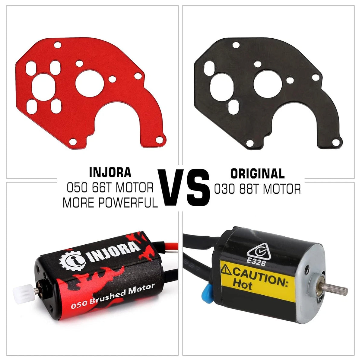 INJORA RC Motor II 050 66T Brushed with Metal Mount for SCX24...