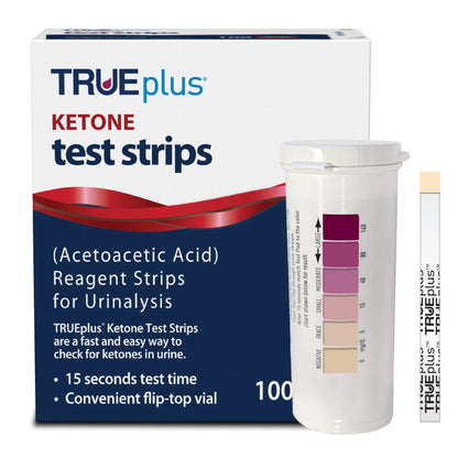 TRUEplus Ketone Test Strips, Urinalysis Sticks 100 Count (Pack of 1)