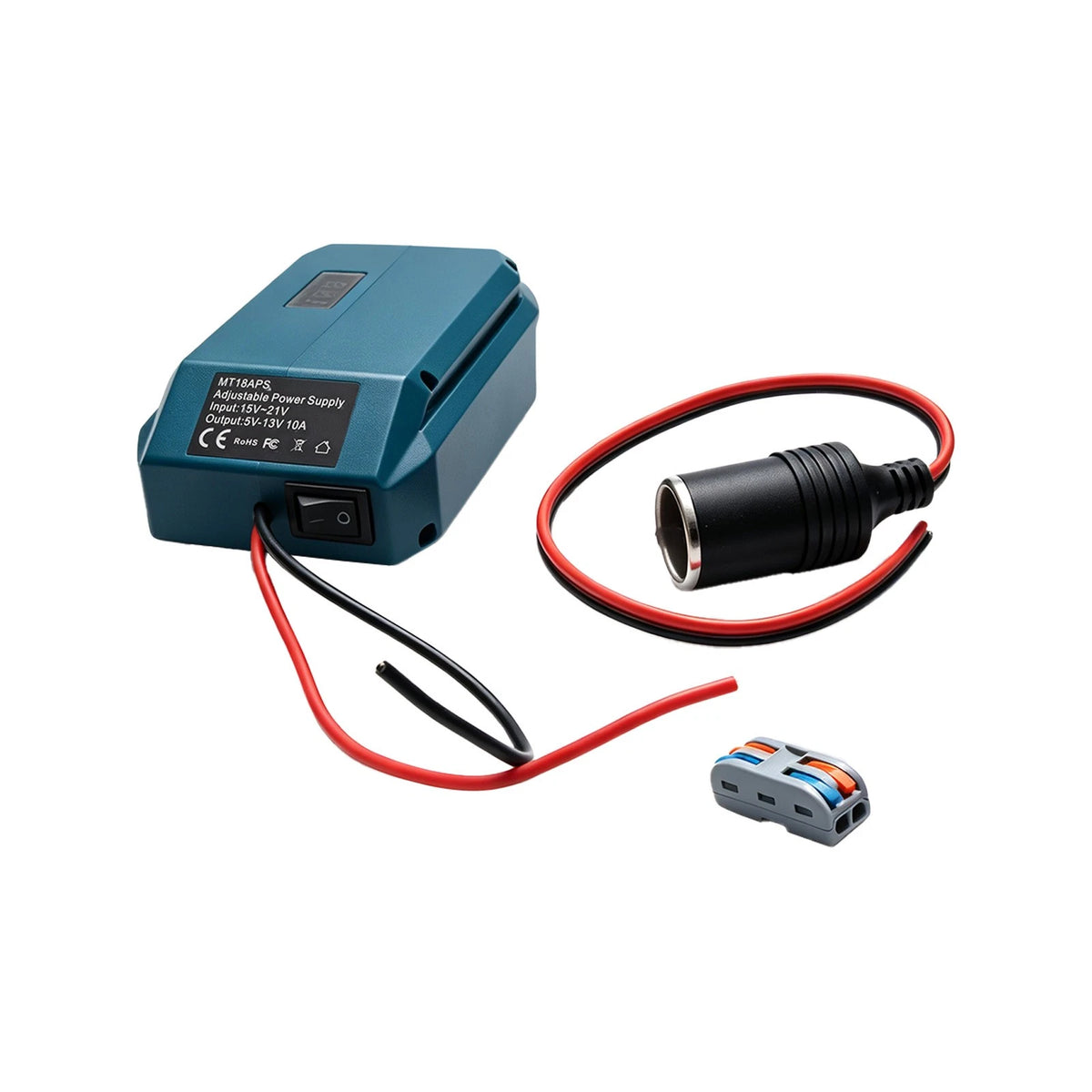 Step Down Converter Adapter with 10A LED Fireproof ABS Fits for Makita BL1850