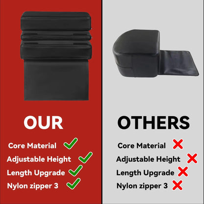 HOMBYS Adjustable Salon Booster Seat for Kids Leather 14.5"x11"x7.4", Black
