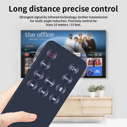 S-2016 For ONN 16 "Slim 2.0 Channel Soundbar Remote Control ONA18SB001