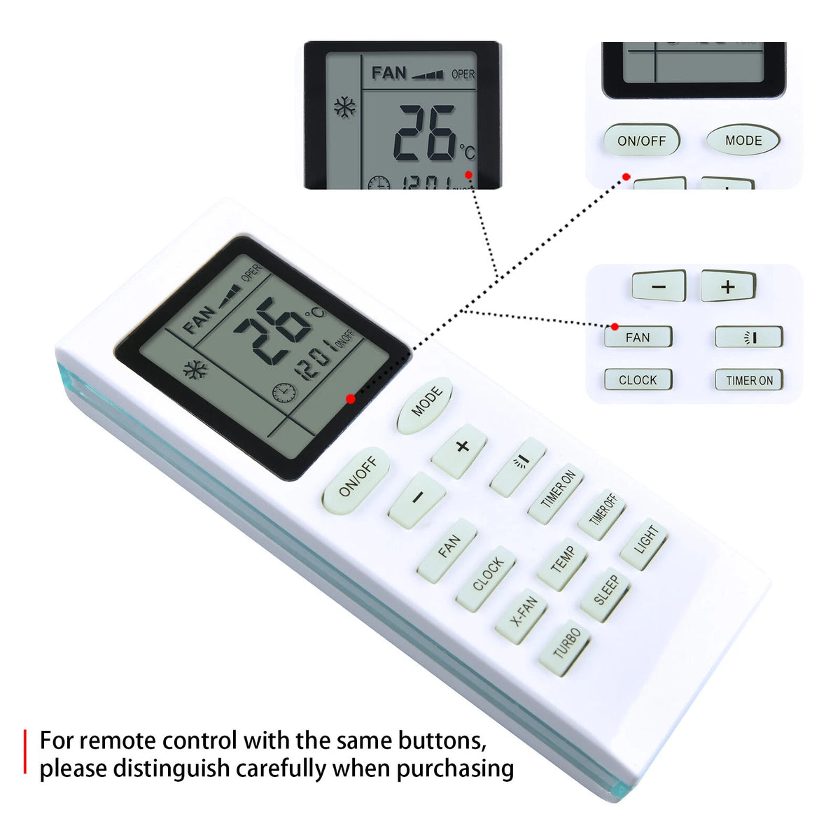 YB1FA For GREE AC Air Condition Replacement Remote Control