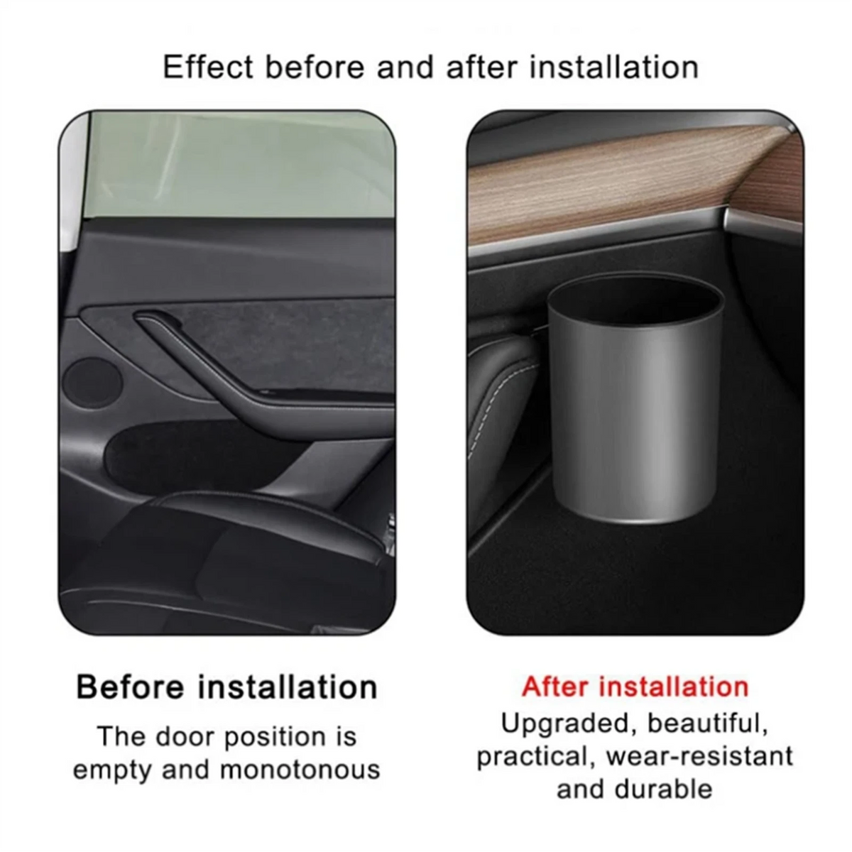 Door Water Cup Holder Storage Box For Tesla Model 3 2017-2023 Model Y 2021-2023