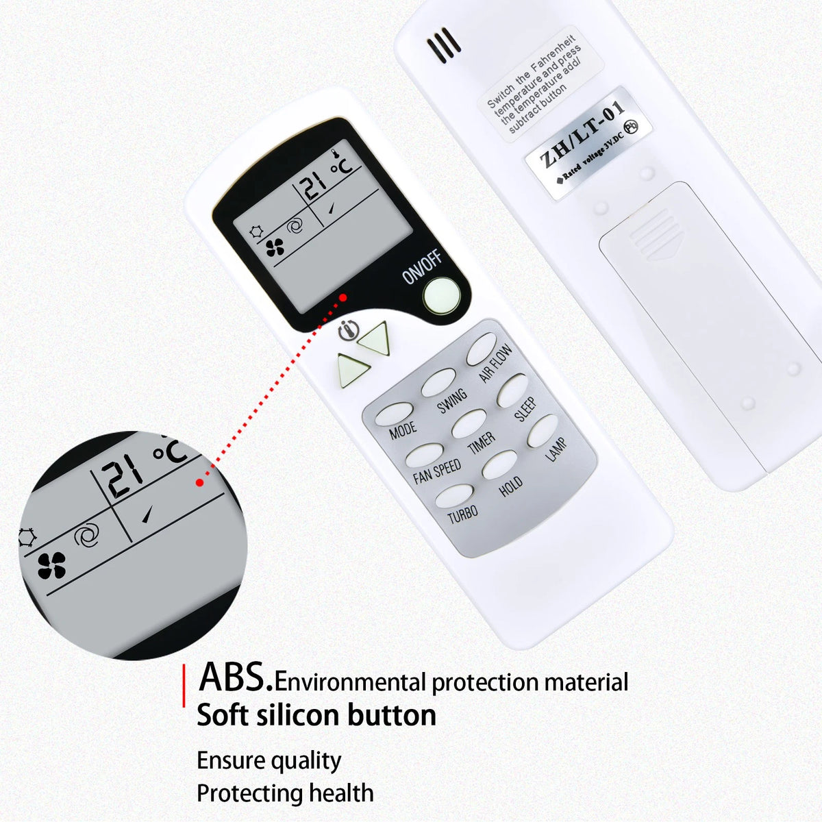 Remote Control For Quietside Amcoraire Duo AC ZHF/LT-01 ZH/LT-01 ℉⇄℃