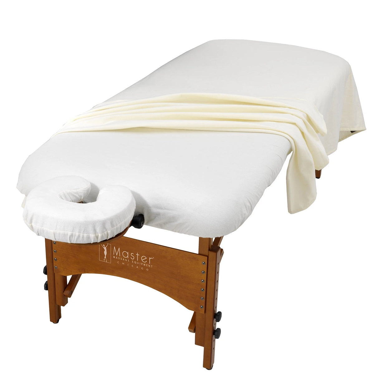Master Massage 3-Piece Flannel Sheet Set, Off White