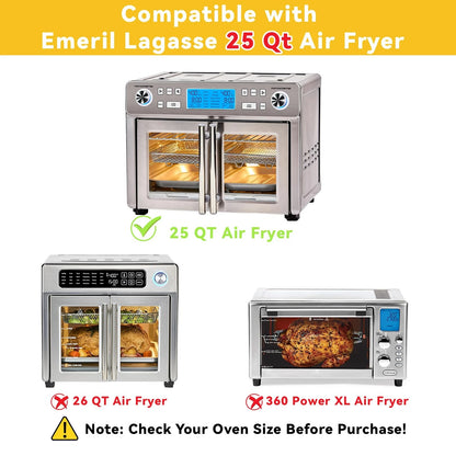 Crumb Tray Replacement for Emeril Lagasse 25 Qt Air Fryer 25 Qt, Silver