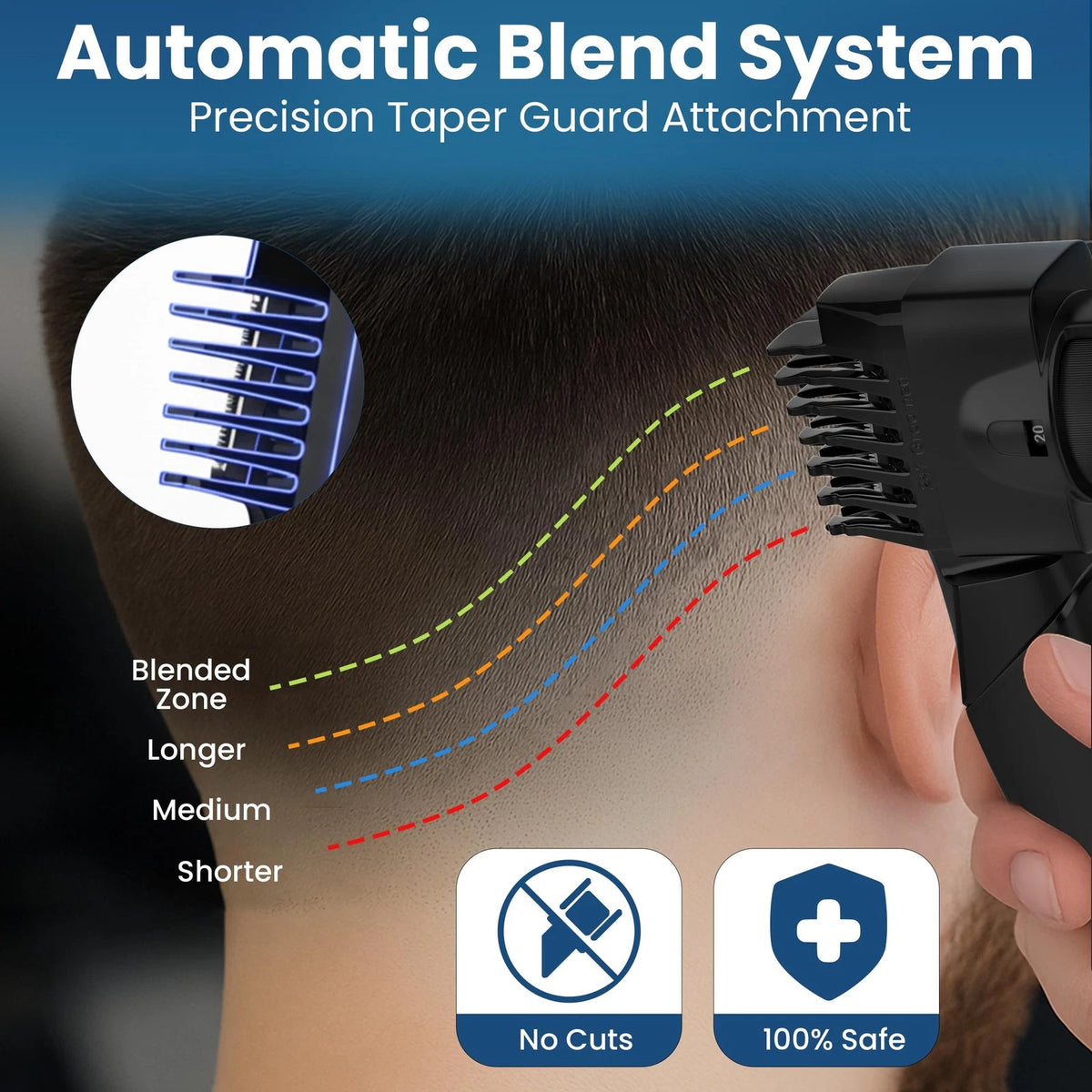 247 Groomed Self Haircut Kit for Men – Electric Hair Trimmer Black