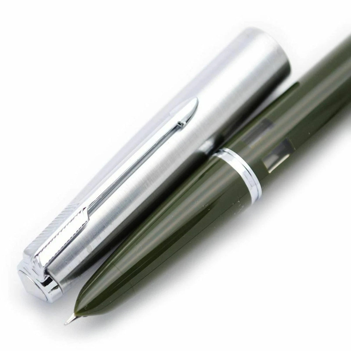 1Pc Classic Wing Sung 601 Steel Cap Vacumatic Fountain Pen F Nib 0.5mm Ink Pen a