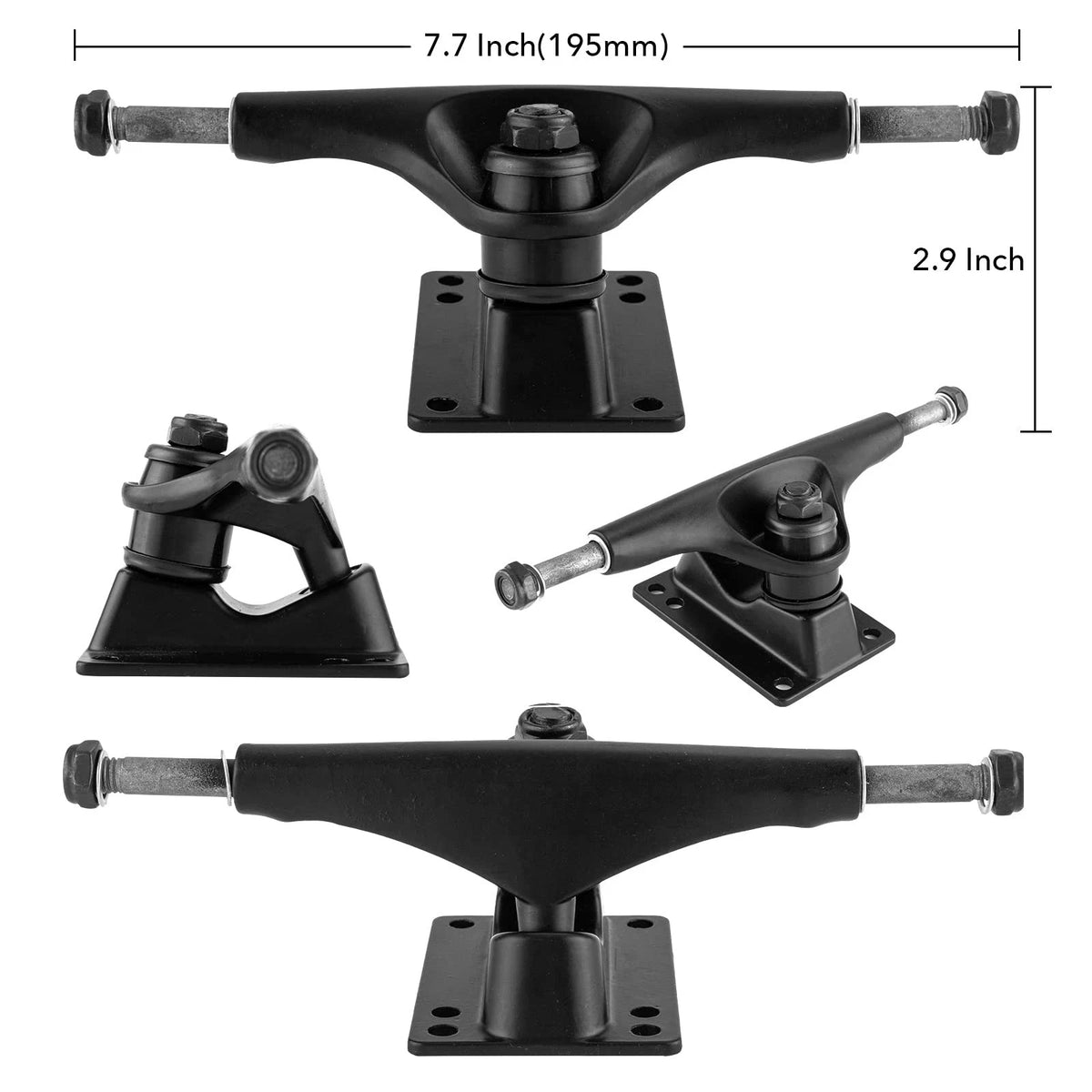TLHB Skateboard Truck,Skateboard Wheels 52mm Suitable for white