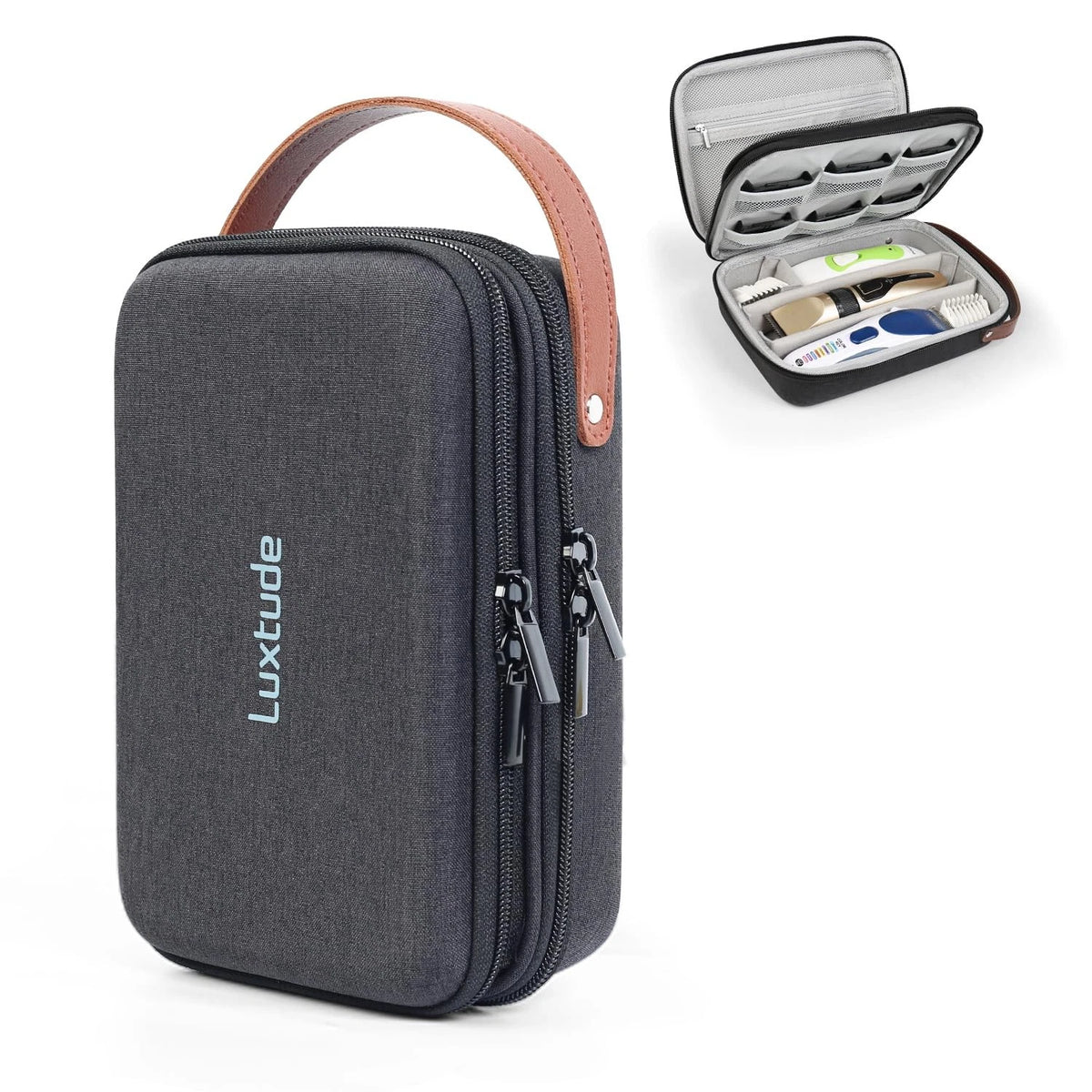 Luxtude Hair Clipper Case Travel, Portable Barber Medium, Black