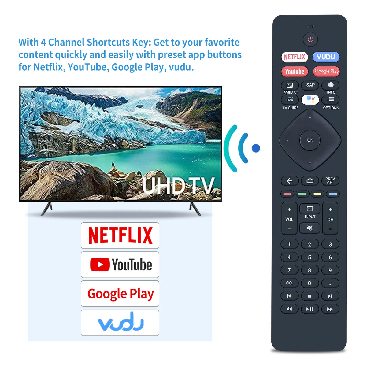 NH800UP Voice Remote Control For Philips Android TV 43PFL5604 75PFL5604