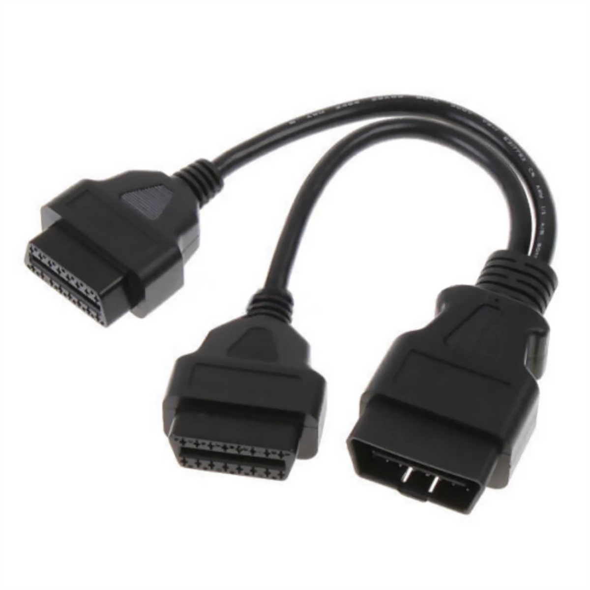 OBD2 OBDII Splitter Extension Cable 16pin Male to Dual Female Y Cable Tool Part