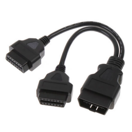 OBD2 OBDII Splitter Extension Cable 16pin Male to Dual Female Y Cable Tool Part