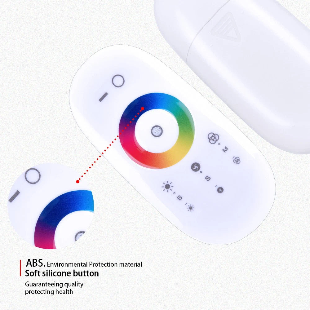 RGB LED Strip Light Remote Controller 2.4GHz RF Wireless Touch Screen DC12/24V