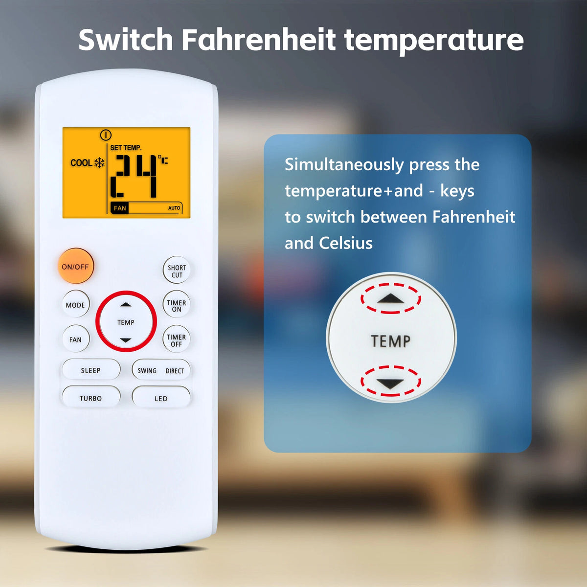 RG57B1/BGE Remote Control For Midea MRCOOL FRIMEC Klimaire Air Conditioner