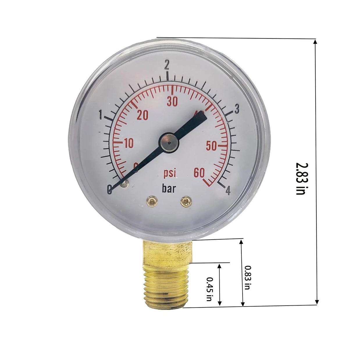 ECX270861 Boxed Water Pressure Gauge Replacement Spa 0-60PSI for Select...