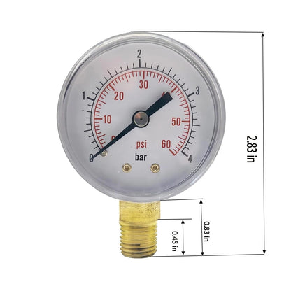 ECX270861 Boxed Water Pressure Gauge Replacement Spa 0-60PSI for Select...
