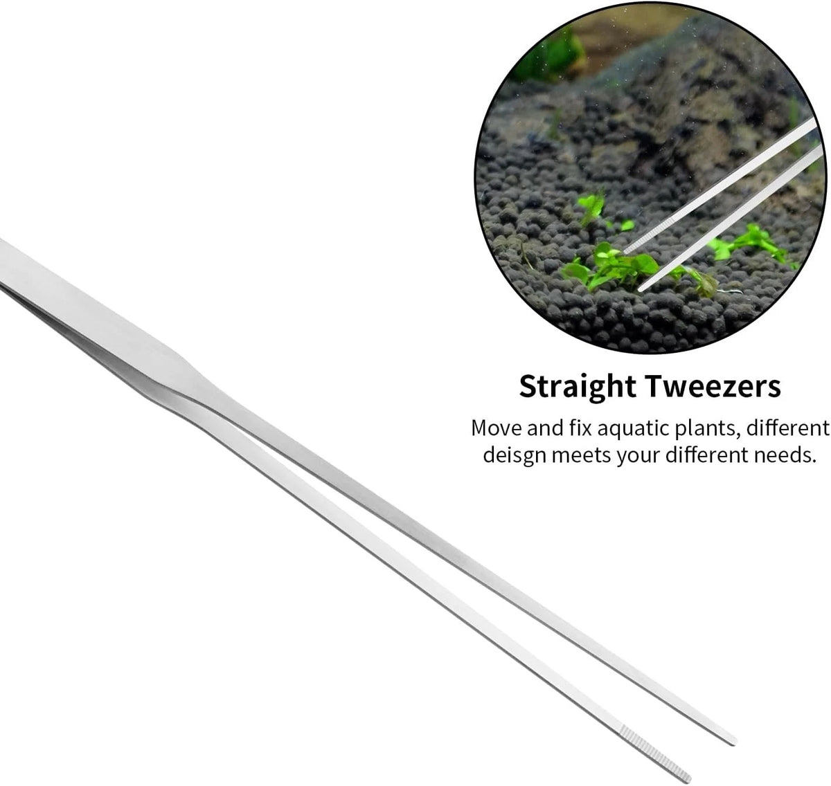 Ohtomber Aquascape Tools Aquarium Kit - 4PCS Terrarium Supplies Silver