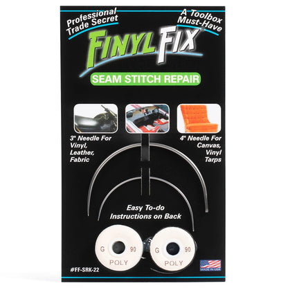 Finyl Fix Seam Stitch Repair Kit | Restore Compact, White and Black