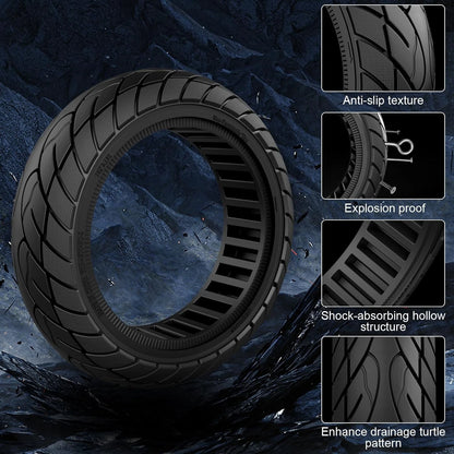 10x2.125 Scooter Tire, 10 inch Solid Rubber Tires Tubeless Front or 2 black