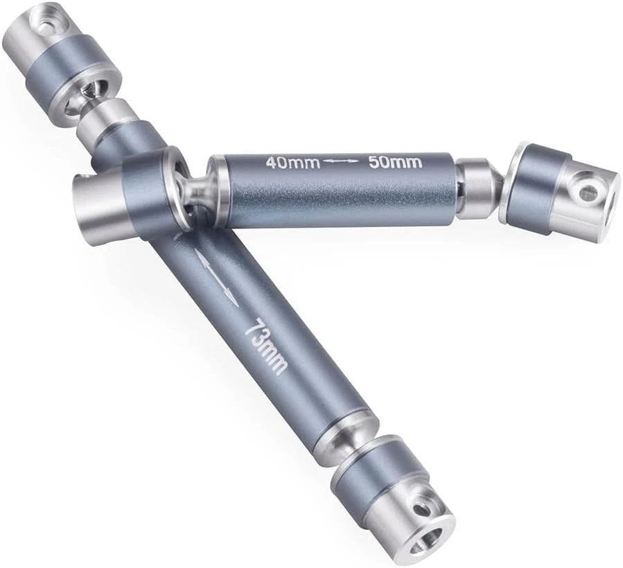 RCLIONS Steel RC Center Drive Shaft 40+53mm Driveshaft for 1/24th Silver
