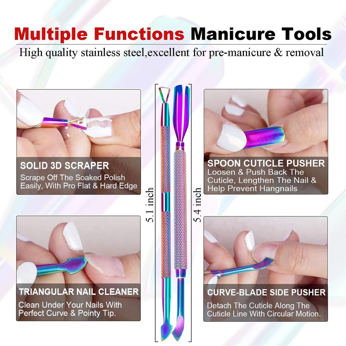 Gel 0.17 Fl Oz (Pack of 3), Remover&Cuticle Oil&Latex Tape&Manicure Tools