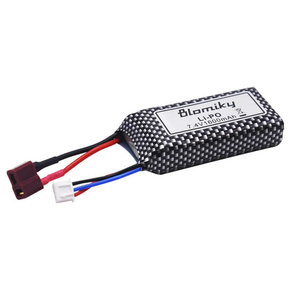 Blomiky 2 Pack 11.84Wh 7.4V 1600mAh Li-po Rechargeable Battery and USB Cable...