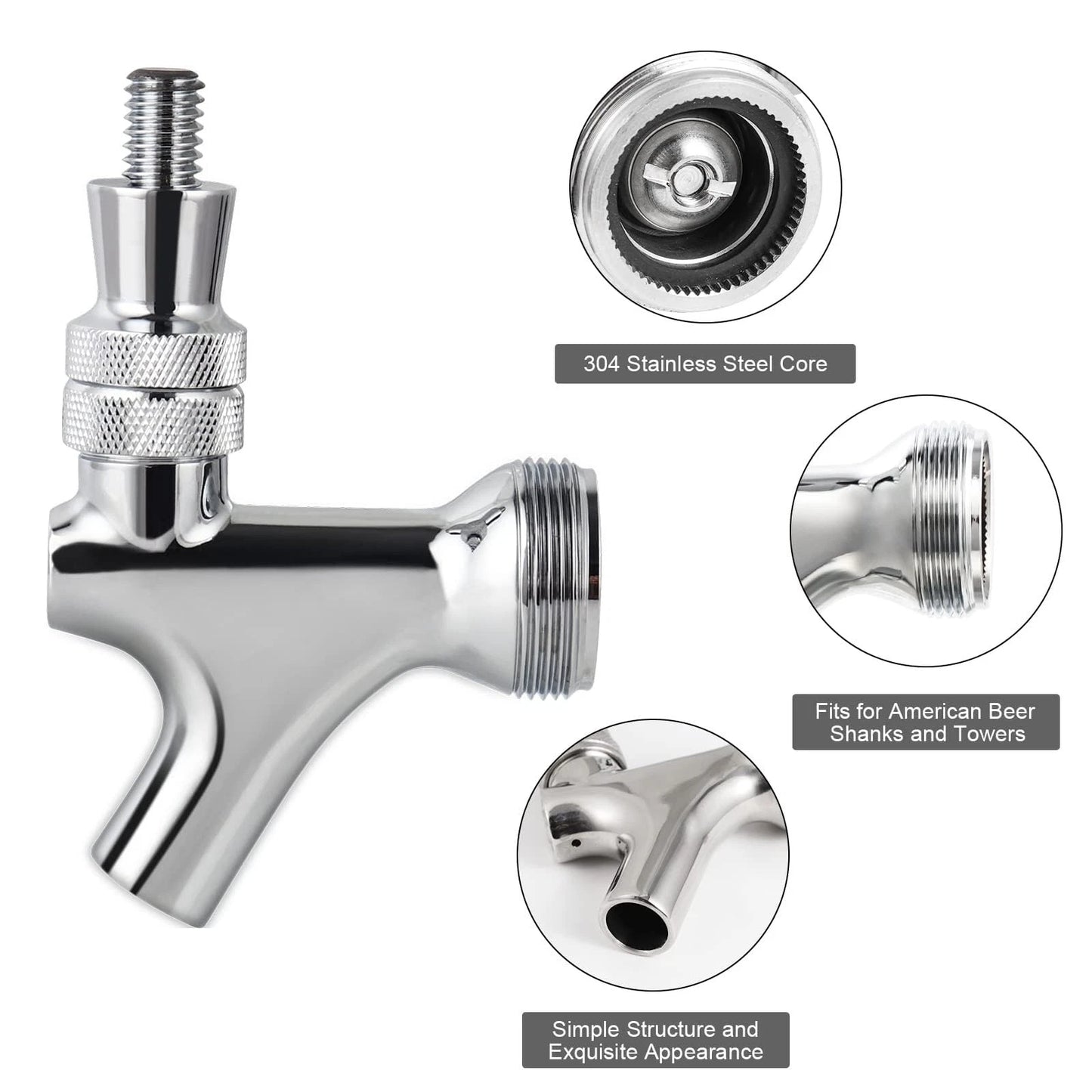 Hilangsan Draft Beer Faucet Line 5ft beer line kit, Silver Hose Clamps