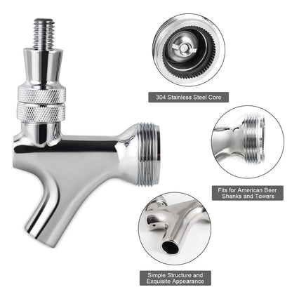 Hilangsan Draft Beer Faucet Line 5ft beer line kit, Silver Hose Clamps