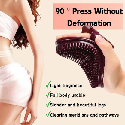 2pcs Meridian Brush Massage, 2025  Massage Pressure Brush, Brown