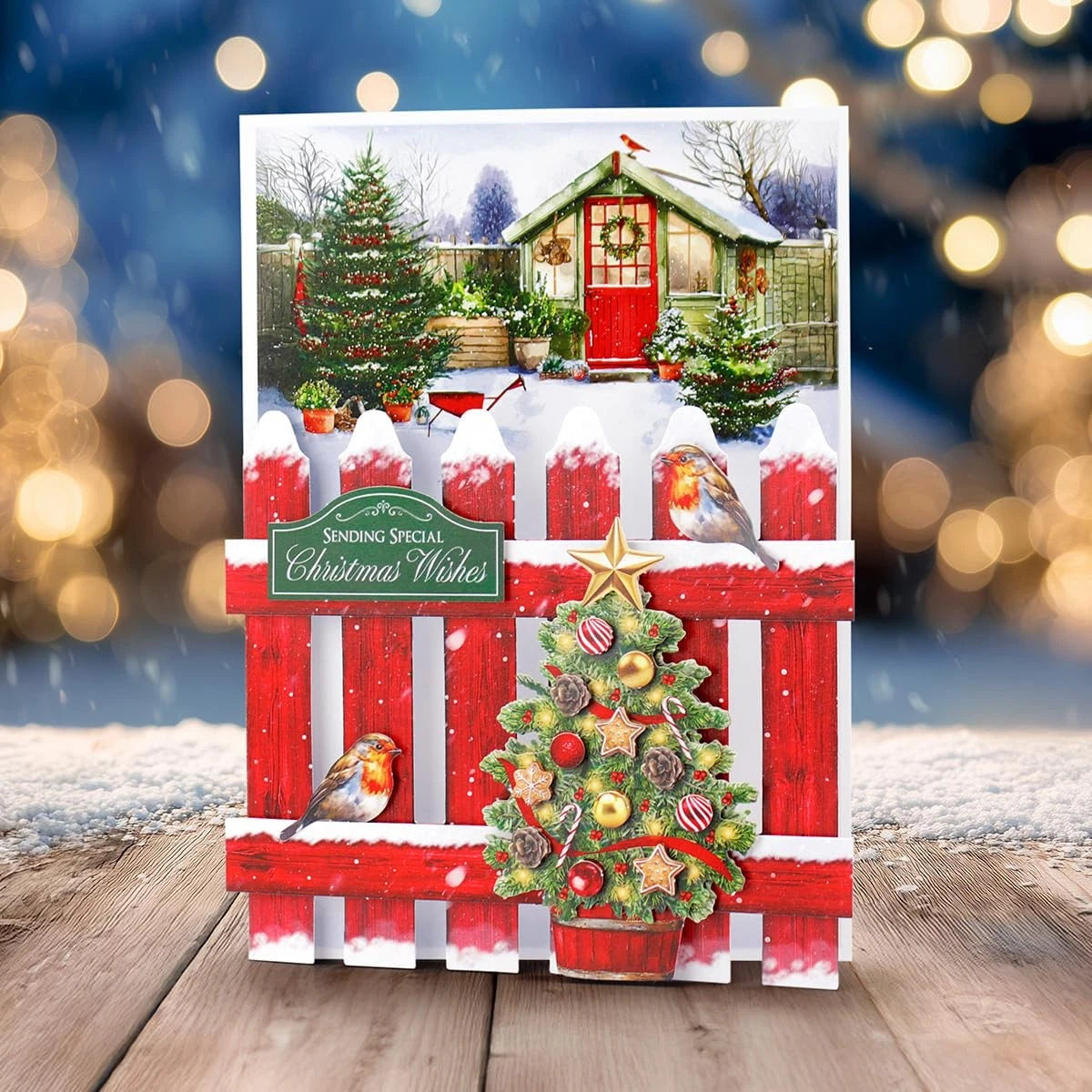 Katy Sue Christmas Garden Finished cards are 5.3 x 7 inches, mixed colors