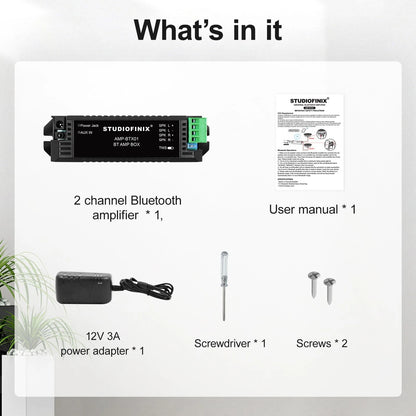 STUODIOFINIX 2-Channel Mini 5.1 Bluetooth Amplifier for Passive Speakers...