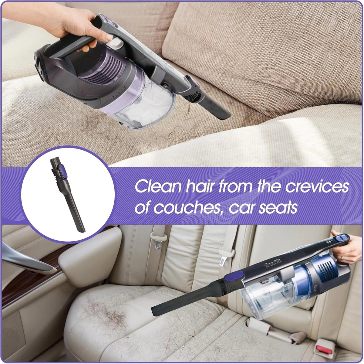 Vacuum Crevice Tool Brush 9.44 x 5.90 x 2.55 inch, 2-in-1 brush + Slit