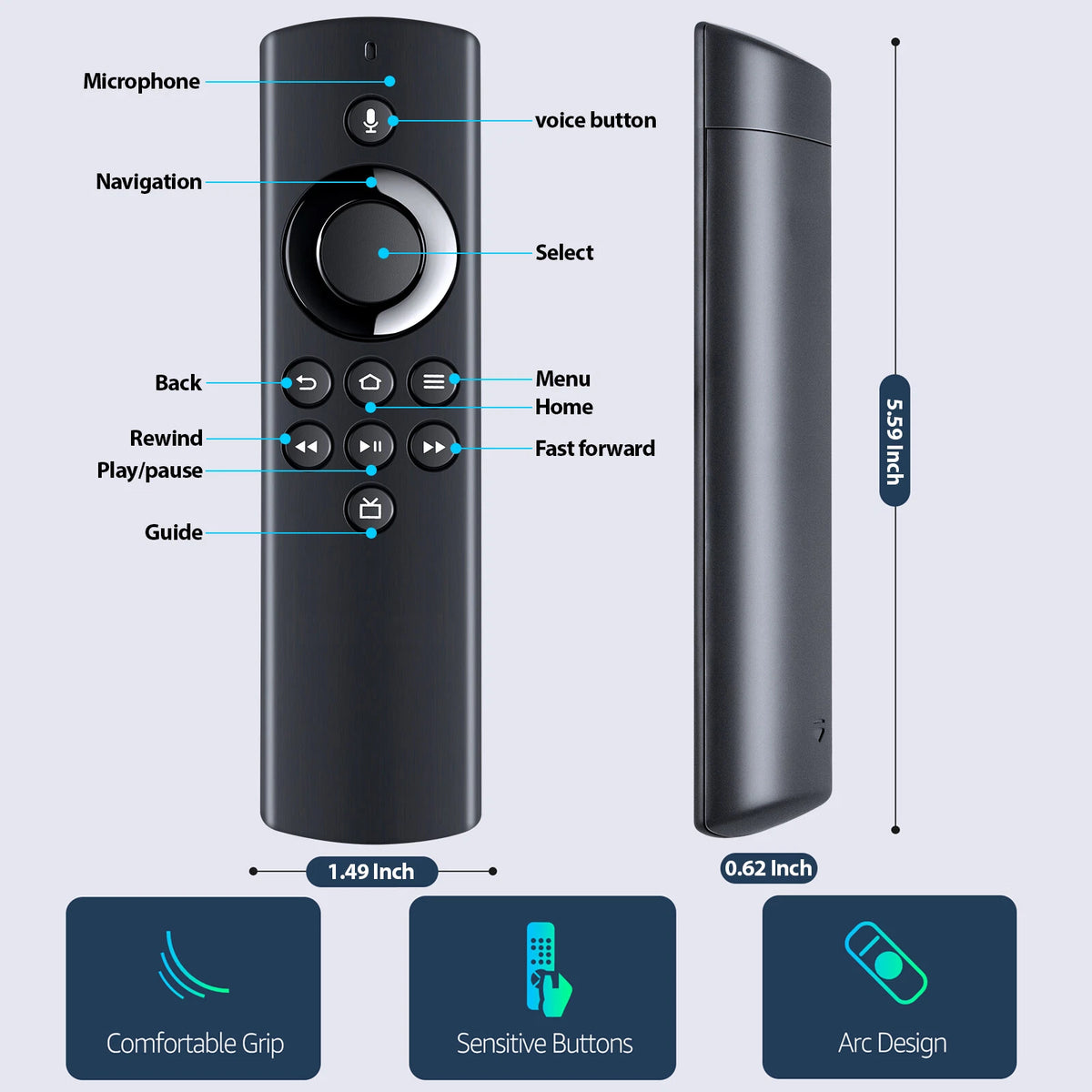 For Amazon TV Stick Lite 1st-Gen (2020) S3L46N Voice Remote Control H69A73