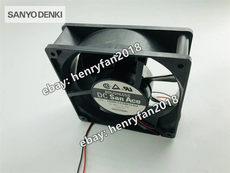 Sanyo Denki 109R1248H102 Axial Fan SanAce DC 48V 0.15A 120*120*38MM Cooling Fan