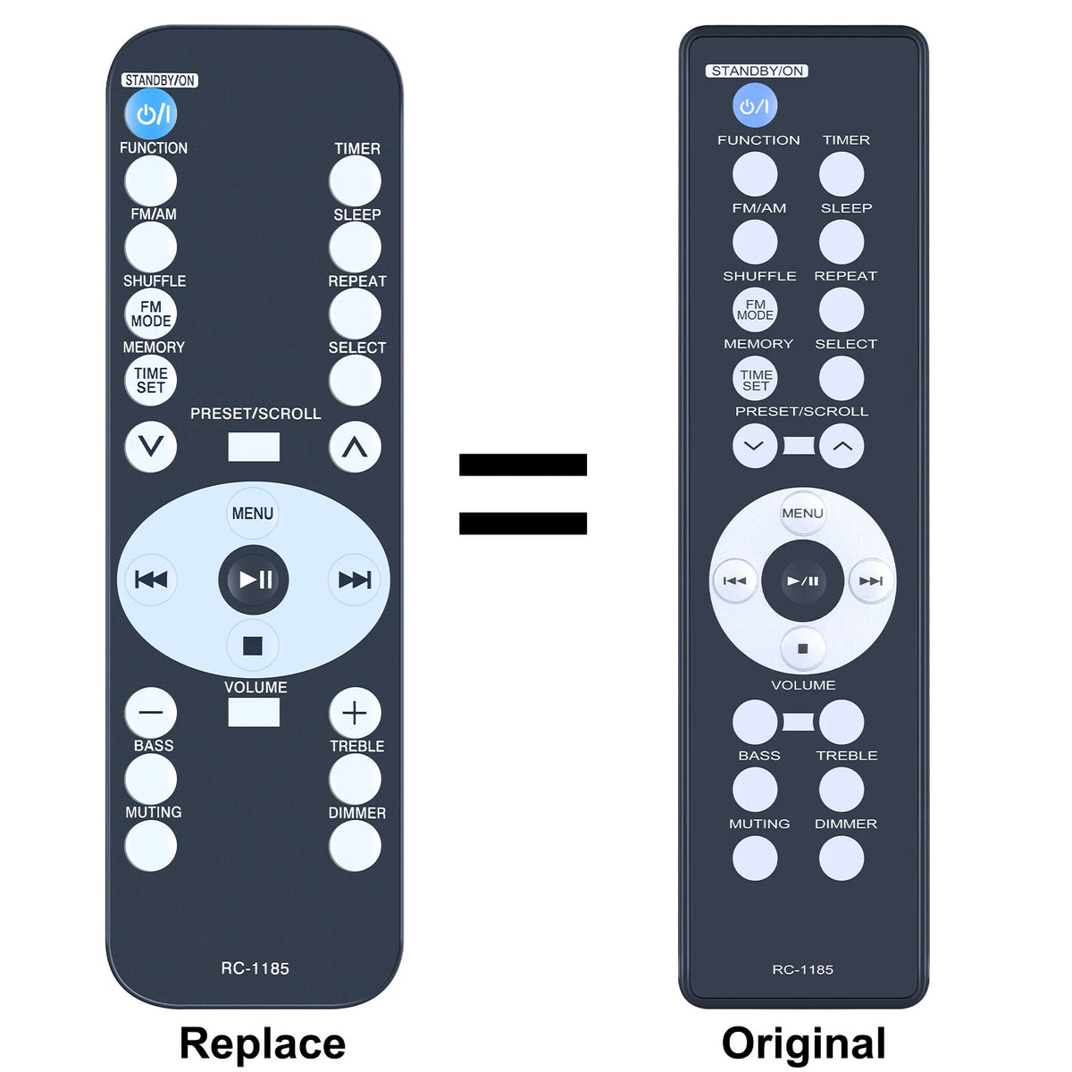 RC-1185 Remote Control For TEAC iPod Dock Station MCDX50I MC-DX50I