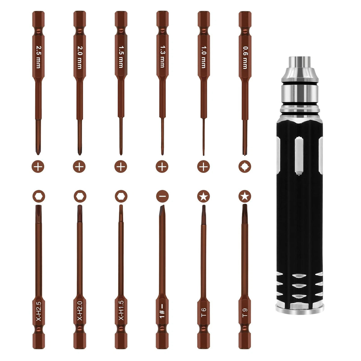 Craznick Repair Screwdrivers Tool Set for DJI Air 2/2S/3 Mavic Reddish-brown