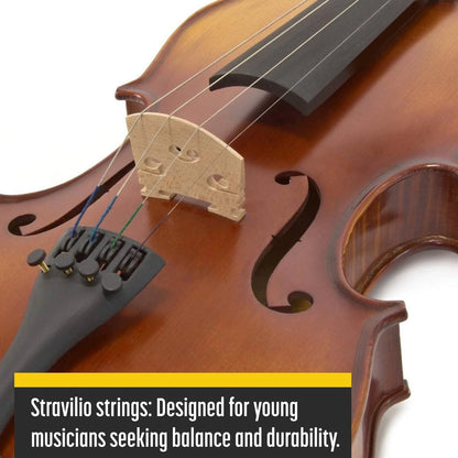 Stravilio Bronze Violin Strings Full Set - 1/2 and 1/4, Silver