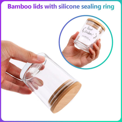 20 PCS Candle Jars,Candle Jars with Lids,Candle Making 6 Ounces, Transparent