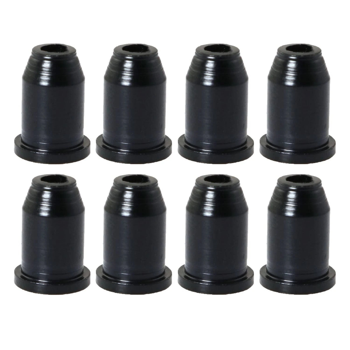 RLECS 2 Set Guitar Ferrules String Caps Mounting Buckle Through Black