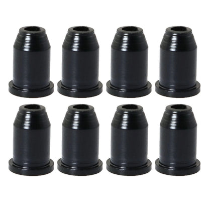 RLECS 2 Set Guitar Ferrules String Caps Mounting Buckle Through Black