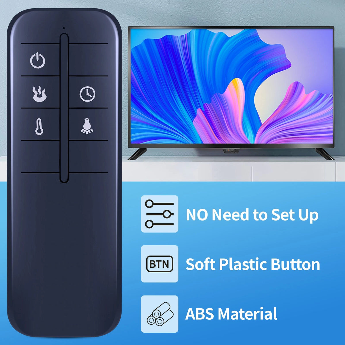 ReplaceRemote Control For Greentouch Fullerton Electric Fireplace 10180SB-28-254