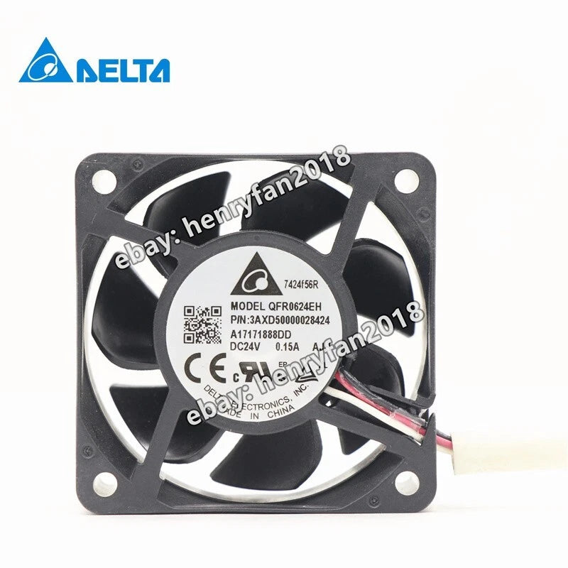 DELTA QFR0624EH Cooling Fan DC 24V 0.15A 60*60*25MM 3AXD50000028424 Inverter Fan
